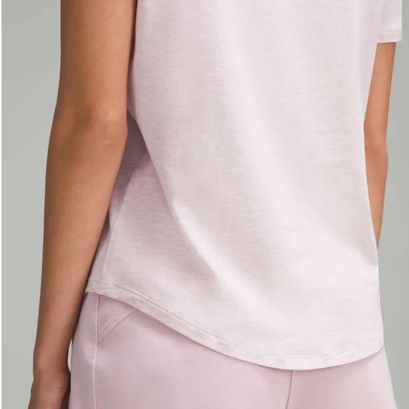 Lululemon Love Crewneck T-Shirt 20 Heathered Meadowsweet Pink - Picture 3 of 6